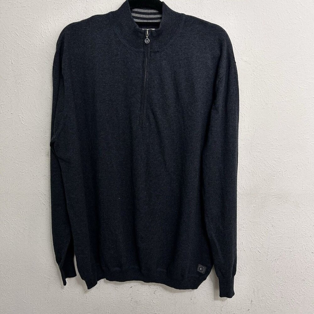 Linksoul Men's Quarter-Zip Sweater in Dark Blue
